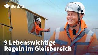 9 lebenswichtige Regeln im Gleisbereich #gleisbau #arbeitsschutz #bahn #arbeitssicherheit #bgbau