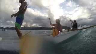 Hawaiian Outrigger Canoe Surfing