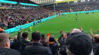 Jonathan Rowe goal celebration 45min +3 for Norwich City v Hull City 06/08/23 Championship