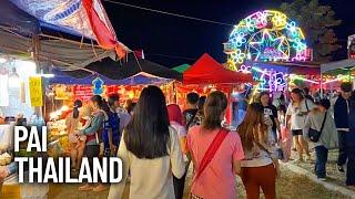 Pai, Thailand - Small Town in Northern Thailand - Walking Street Tour at Night