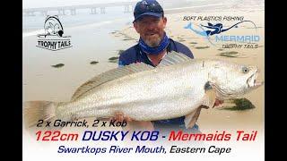 2 BIG Kob & 2 Big Garrick, Swartkops River - Mermaids Tail Soft Plastics & Bucktail!