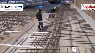 Amazing fast bridge construction with pre-fabricated rebar elements - should that become standard?