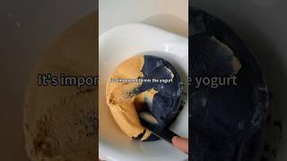 Paper towel dry yogurt result 