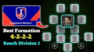 4-2-2-2 Best Formation  Use This Formation For Reach Division 1 || Squad Building eFootball 2025