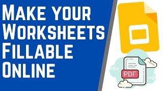 Make your PDFs and Worksheets Editable Online - Using Google Slides