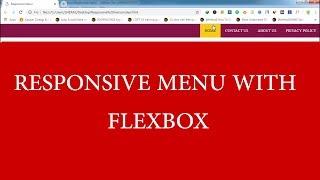 Responsive menu bar with flexbox in html and css