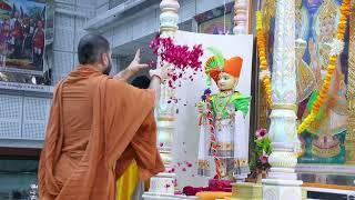 Darshan of Shri Balaswarup Ghanshyam Maharaj's Aarti Junagadh Gurukul. Part - 86 &  20 - 9 - 24