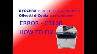 Error C3100 Kyocera FS1028 FS1128 3140: Olivetti d-Copia 284MF  283 MF 404MF