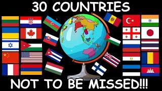 30 countries not to be missed!