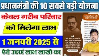 1 जनवरी 2025 गरीब लोगों के लिए 10 बड़ी योजना | PM Top 10 Scheme 2025 | 1 January 2025 Sarkar Ki News