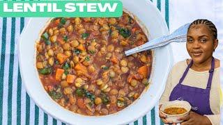 LENTIL STEW - Really Tasty and Easy Vegetarian Stew. Loaded With Nutrients! #lentilsrecipe