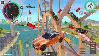 Rope Hero: Cheatground MOD (car jump artificial jumping ramp) make a way on ferris wheel - HD