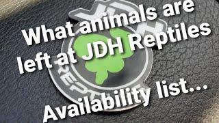 Whats available at JDH Reptiles... Animals are leaving fast!!!