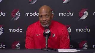 Chauncey Billups Postgame Interview | Portland Trail Blazers 131, Dallas Mavericks 137