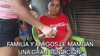 Doña Rosa recibe una gran ayuda.//Su esposo esta ingresado en el hospital El Salvador.