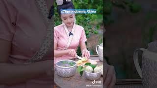 中国云南省西双版纳州傣家水果下午茶/China-Yunnan province-Sipsongbanna region: ethnic-Tai people's fruit afternoon tea