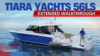 Tiara 56 LS Full Walkthrough & Features Tour | 2025 Miami Boat Show