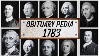 Famous People We've Lost in 1783 - Obituary in 1783