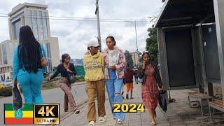 Beautiful Girls on street of Addis Ababa,  Ethiopia ,  Addis Ababa walking Tour 2024