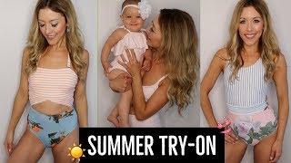 SWIMSUIT TRY-ON HAUL | SUMMER 2018 ️ MOMMY + ME | STYLE GUIDE | Brianna K