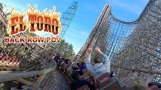 El Toro Back Row POV Six Flags Great Adventure Intamin Wooden Roller Coaster