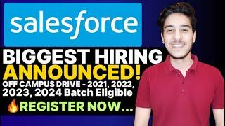 Salesforce, Cigna Direct Hiring | OFF Campus Drive For 2025, 2024, 2023 Batch Hiring |Fresher Jobs