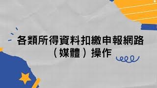 各類所得資料扣繳申報網路（媒體）操作