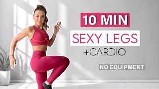 SEXY LEGS + FAT BURN - 10 Min Workout, Killer Fat Burning at Home, HIIT Super Sweaty, No Repeat