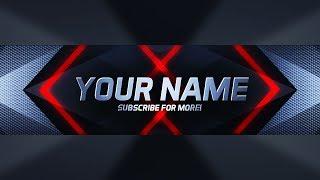 NEW FREE PHOTOSHOP YOUTUBE BANNER TEMPLATE DOWNLOAD! - (YouTube Channel Art Template PSD)