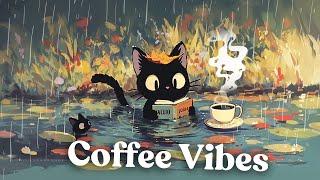 Coffee Vibes Jazzy HipHop ️ Lo-fi Rain | Study Music | Chillout