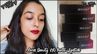 *NEW* SWISS BEAUTY HD MATTE LIPSTICK I QUICK REVIEW + SWATCHES I SHREYA JAIN #reelswatches