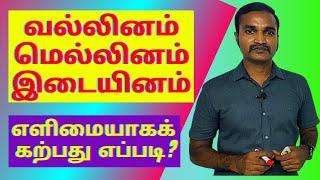 வல்லினம் மெல்லினம் இடையினம் எளிமையாகக் கற்பது எப்படி ? | மெய்யெழுத்துக்கள் வகைகள் |