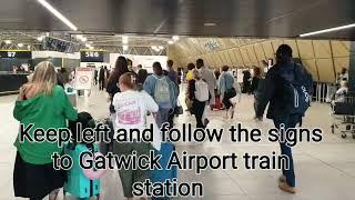 How to access Gatwick South or North terminal from Gatwick Airport train station.