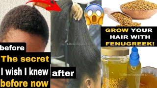 I left FENGREEK OIL in my hair overnight and this happened| fenugreek oil for massive hair growth