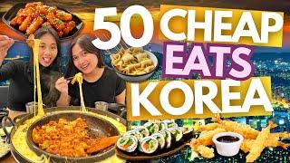 2025 Korea Food Guide: 50 Budget Eats (w/ Prices) • Best Restaurants & Street Food Trip • Seoul Vlog