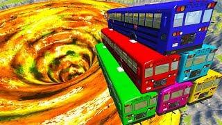 BeamNG drive - School Bus Crashes & Jumps ( School Bus Tower Crashes )