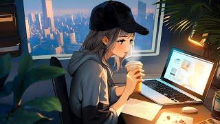 Coffee & Lofi Beats  Study and Relax to Chill Music with an Urban Sunset Backdrop