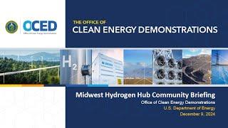 Midwest Hydrogen Hub - Phase 1 Award Virtual Community Briefing