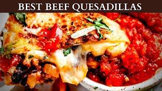 How to Make CHEESY Ground BEEF QUESADILLAS - Munchkin Time