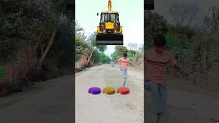 I Jump on button to Tractor, Jcb, Buldozer, truck #shorts​