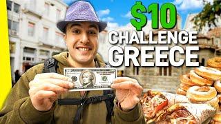 GREECE $10 Street Food Challenge!! I Feel Rich!!!