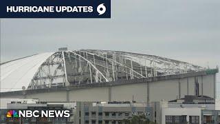 Witnesses heard a ‘ripping’ sound as Milton shredded Tropicana Field’s roof