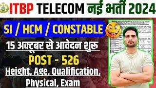 ITBP Telecommunication New Vacancy 2024 Qualification, Age, Physical, Exam Pattern