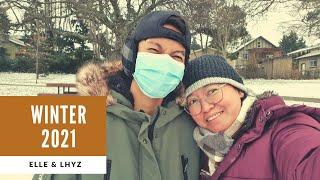 First Snowfall in Canada | Winter 2021 | Filipinos from Singapore to Canada | Elle and Lhyz