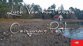 Facing away from sunrise. Loch Vaa boat house, Cairngorms Part 1