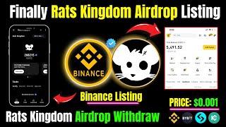 Finally Rats Kingdom Airdrop Listing | Rats Kingdom Airdrop Withdraw |