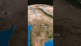 Turkmenistan to India World Travel Flight Map Animation #travel #animation #videoediting