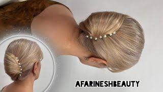 Use Claw Clips as a Chignon tools | Amazing one sided up do hairstyle