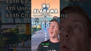 The Worst States to live in the USA Part 2 of 2 #beststates #worststates #alabama