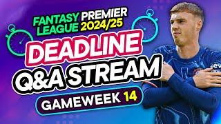 FPL GW14 LIVE DEADLINE STREAM  Two Transfers Confirmed  | Fantasy Premier League 2024/25